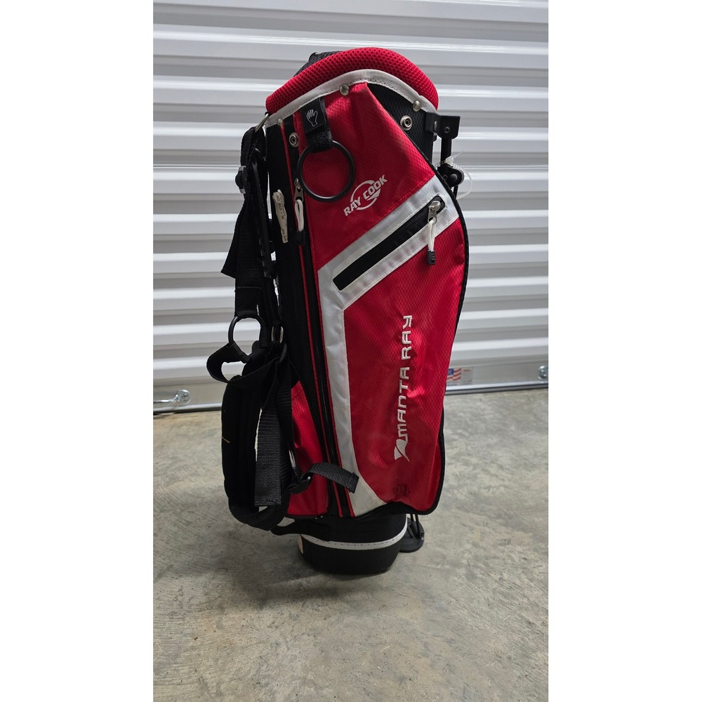 Ray Cook Manta Ray Junior Golf Stand Bag Red‎ Black White 4-Way Divider Kids